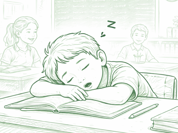 よくある悩み①<br>
授業中の居眠り